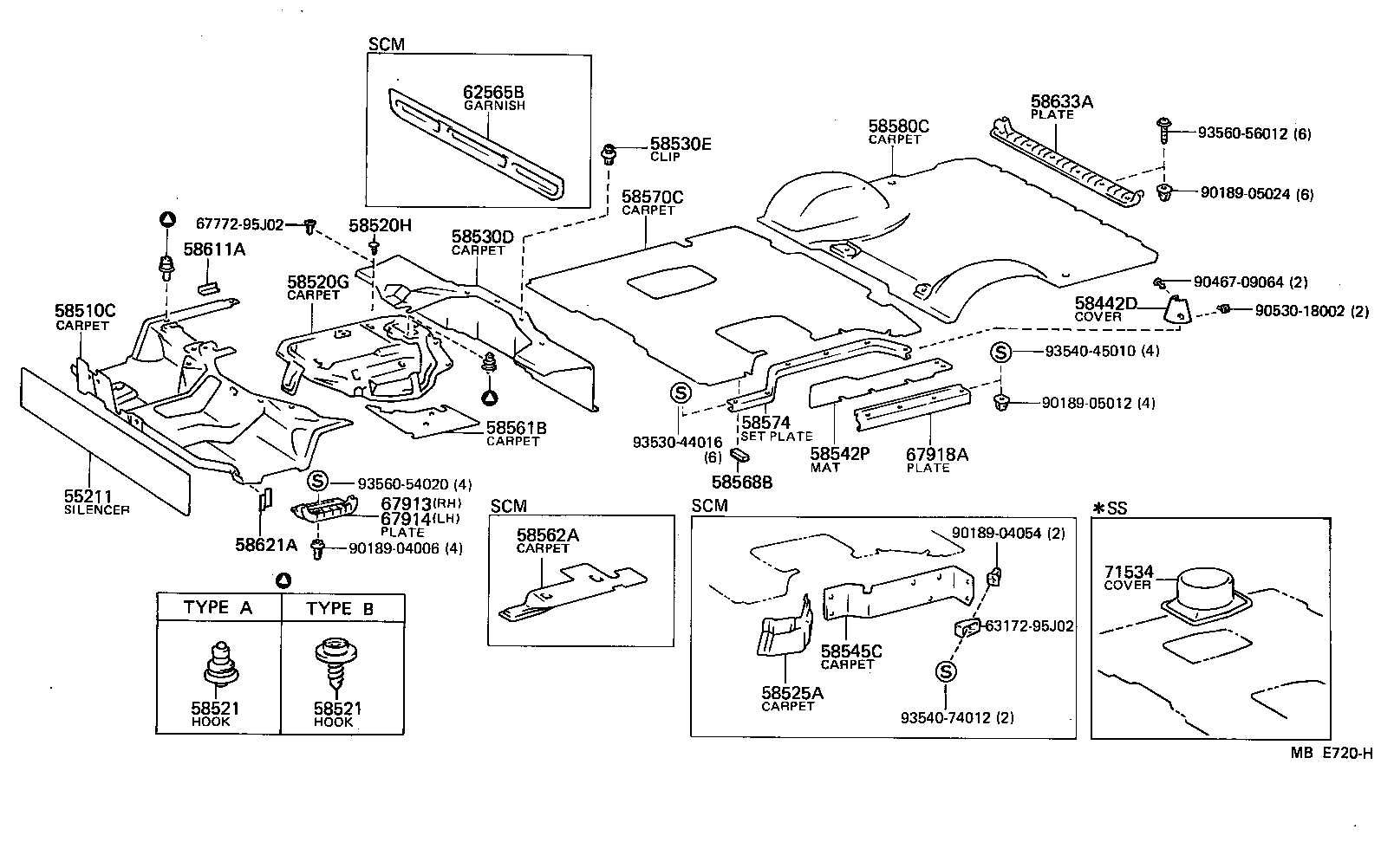 58570-95J69 MAT ASSY, REAR FLOOR product image