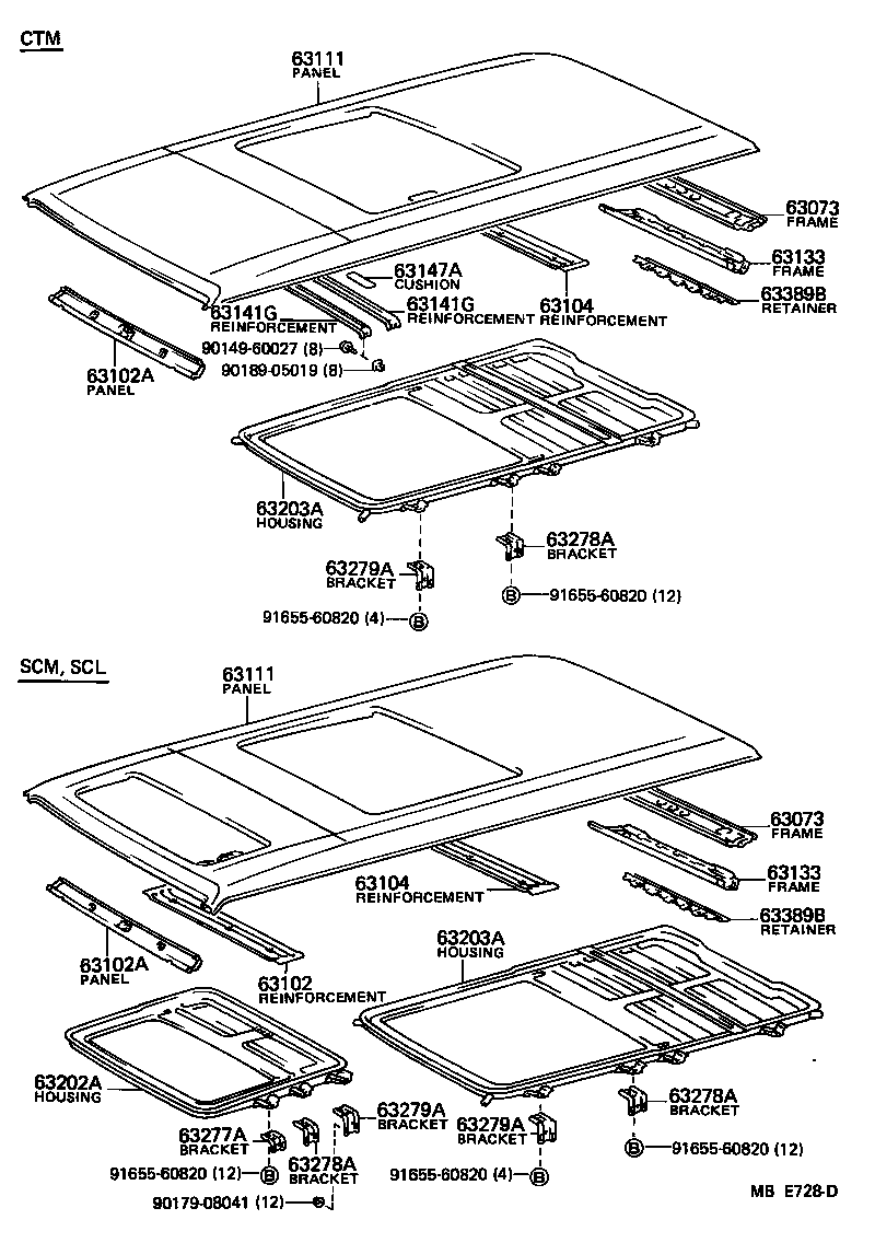 63103-90C02 REINFORCEMENT, ROOF PANEL, NO.1 product image