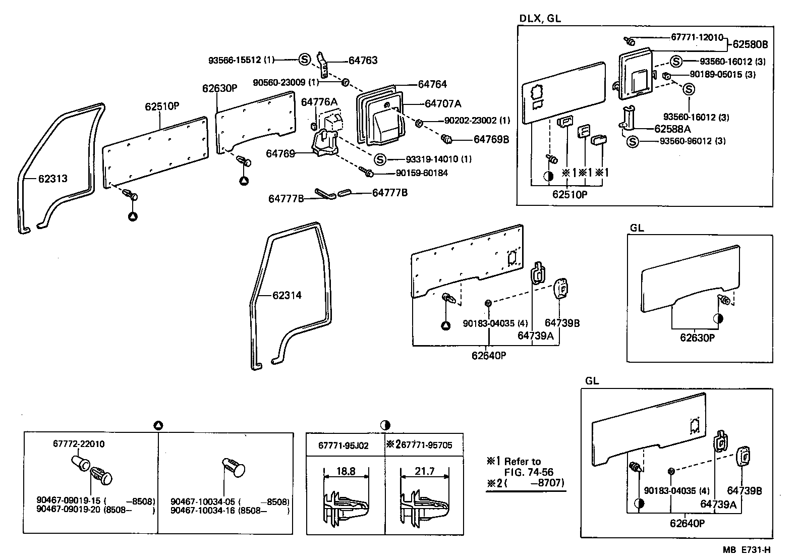 62228-95J00-08 GARNISH, QUARTER LOCK PILLAR, RH product image