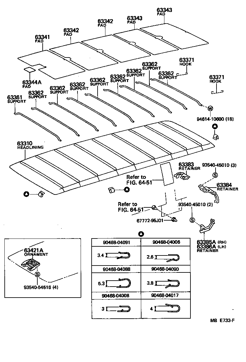 63391-90C00 TRIM, ROOF HEADLINING, FRONT product image