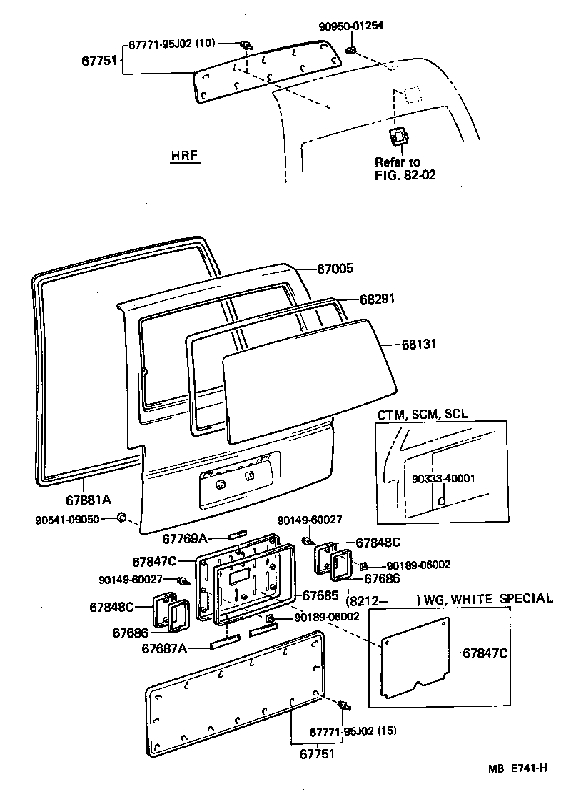 67005-90C02 PANEL SUB-ASSY, BACK DOOR product image