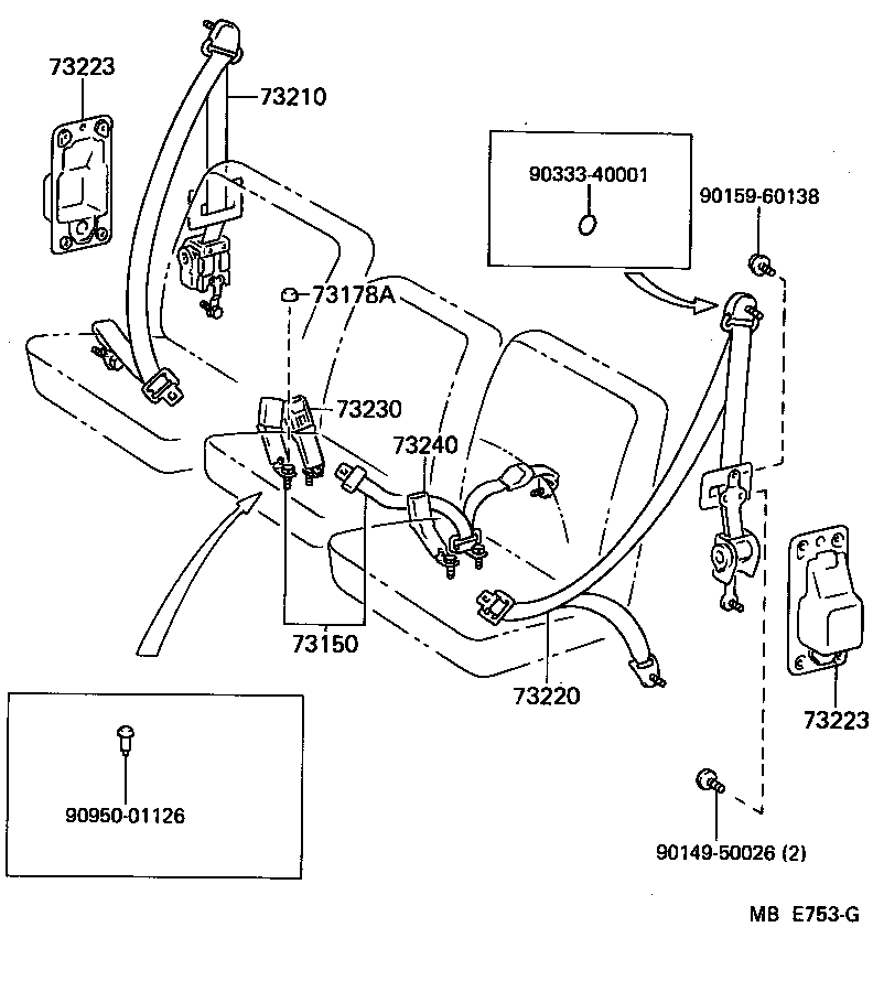 73219-95J00 STOPPER, TONGUE PLATE product image
