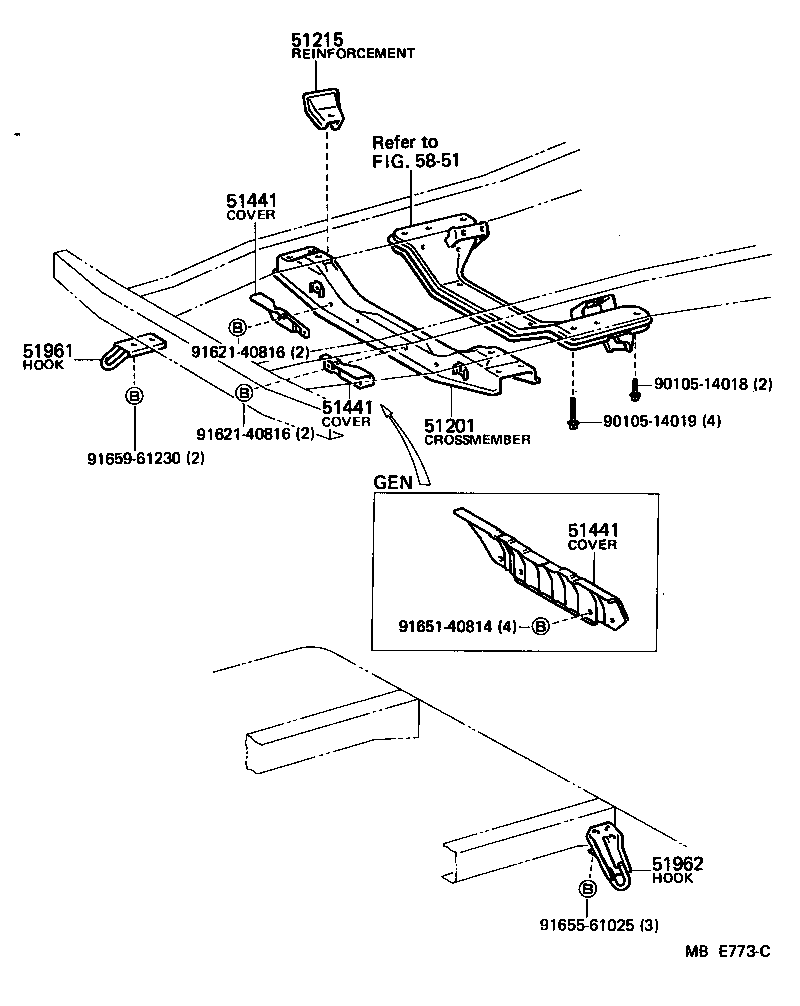51203-95J01 CROSSMEMBER SUB-ASSY, FRONT SUSPENSION product image