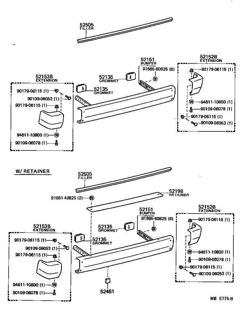 52019-29035 BUMPER ASSY, REAR product image