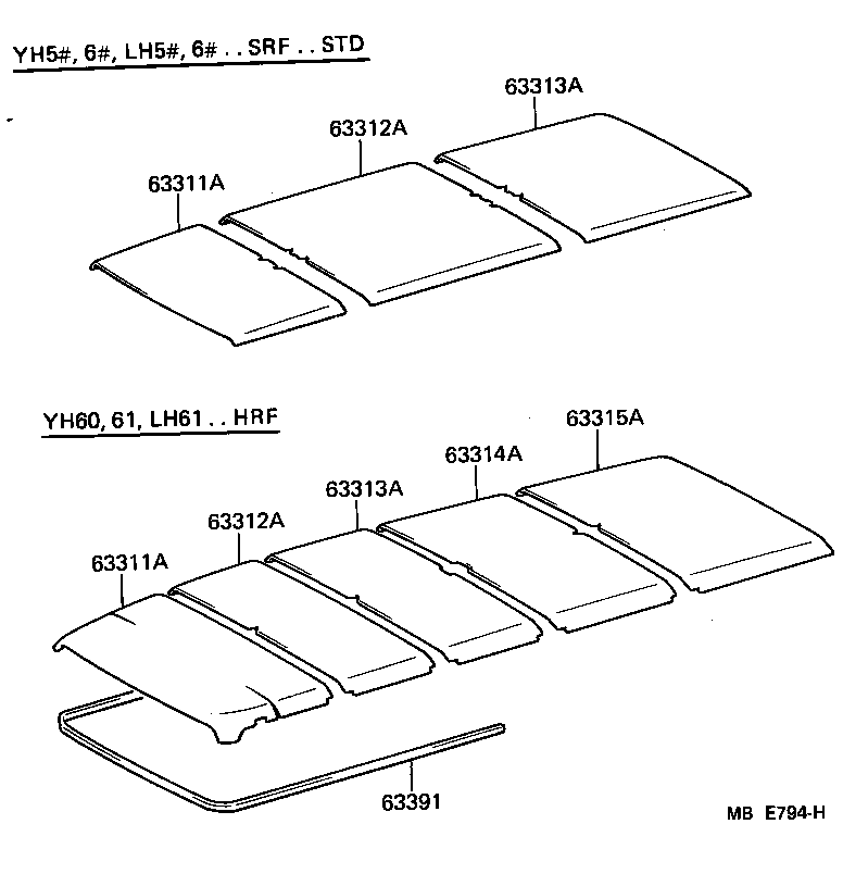 63361-90C02 SUPPORT, ROOF HEADLINING, NO.1 product image
