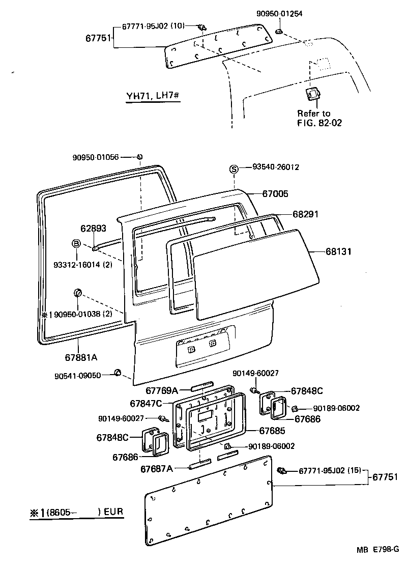 67005-95J36 PANEL SUB-ASSY, BACK DOOR product image