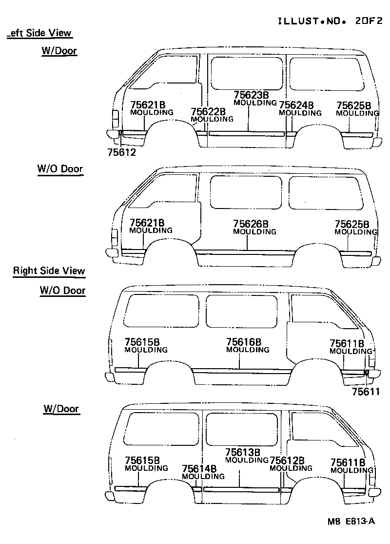 75655-95J04 MOULDING, SIDE PANEL, NO.6 RH product image