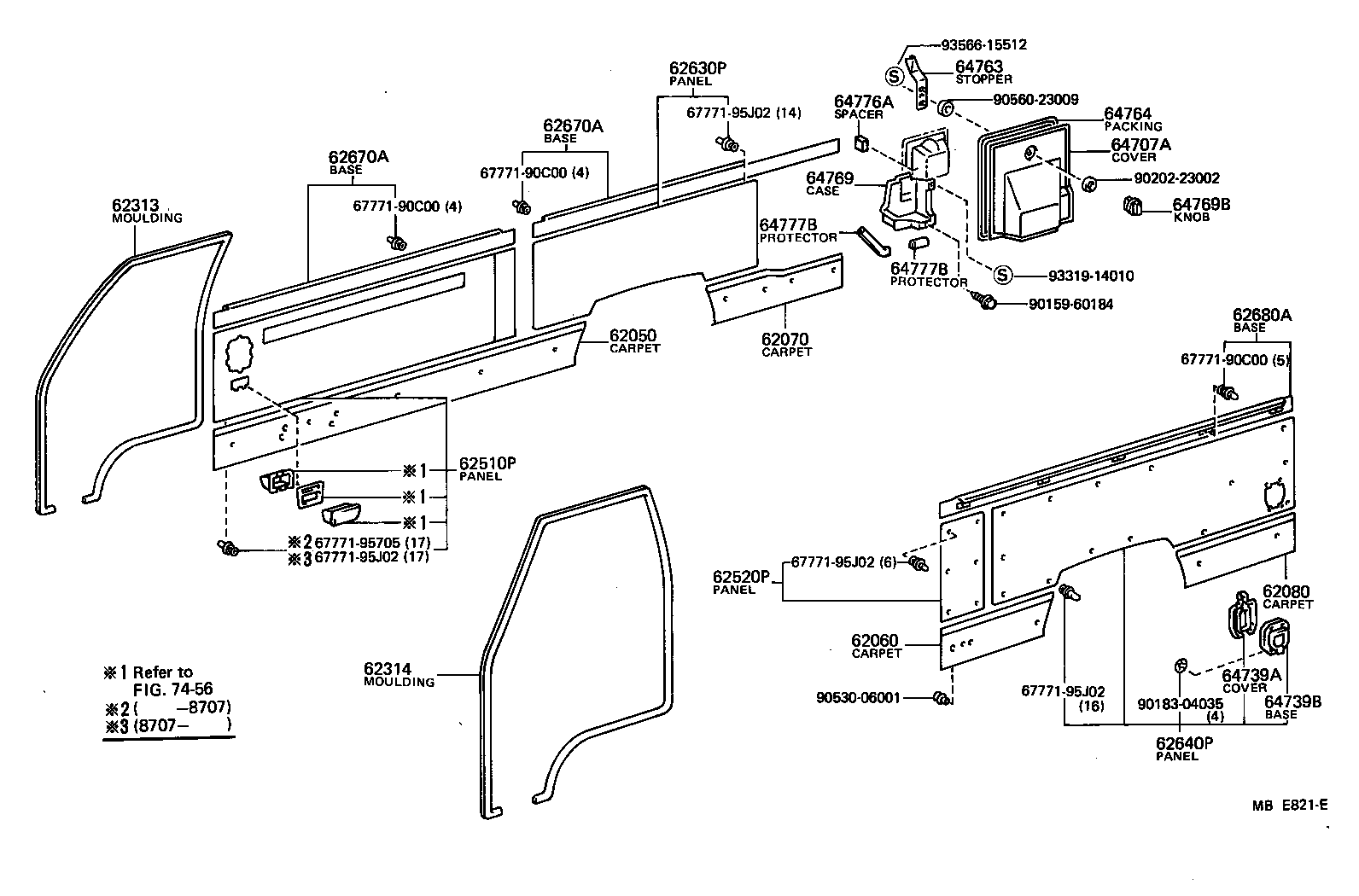 62228-95J00-08 GARNISH, QUARTER LOCK PILLAR, RH product image
