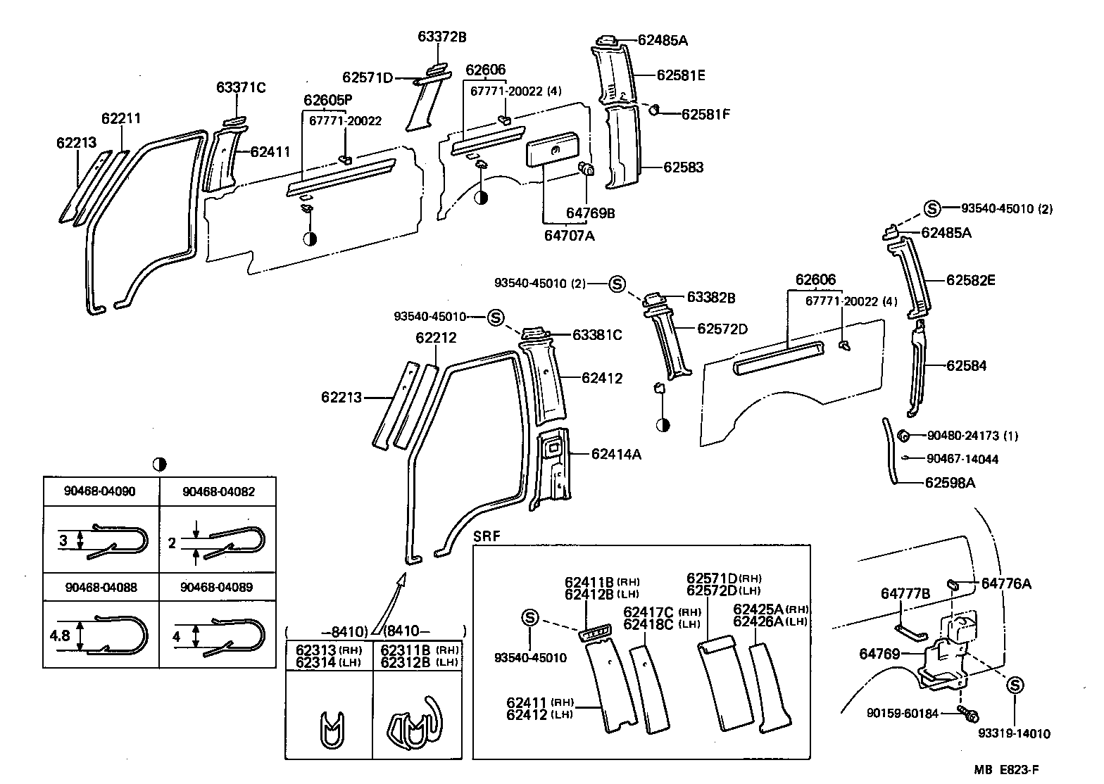 62228-95J00-08 GARNISH, QUARTER LOCK PILLAR, RH product image