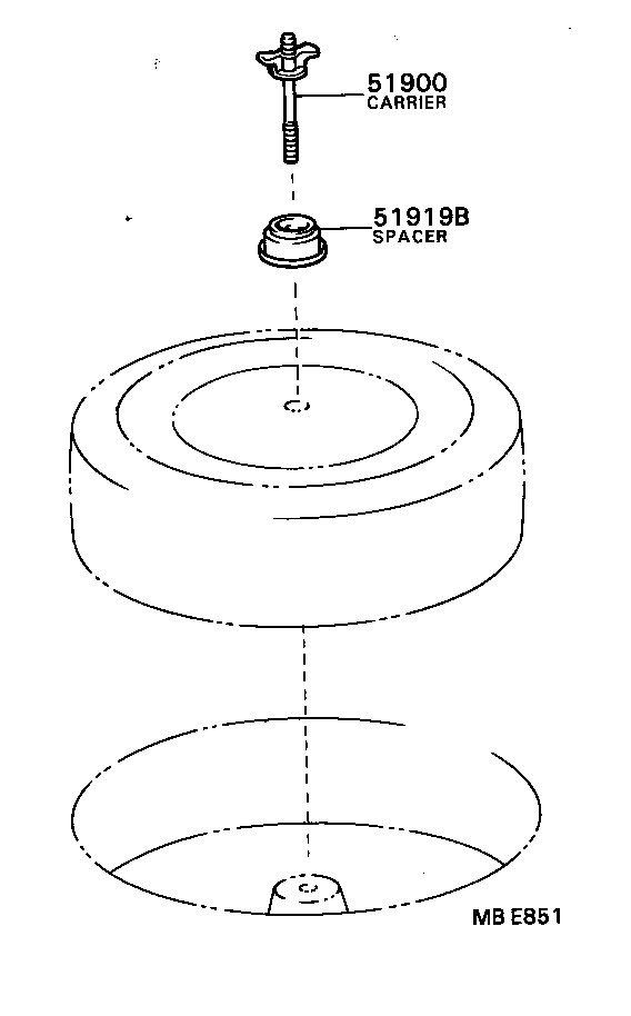 51900-20030 CARRIER ASSY, SPARE WHEEL product image