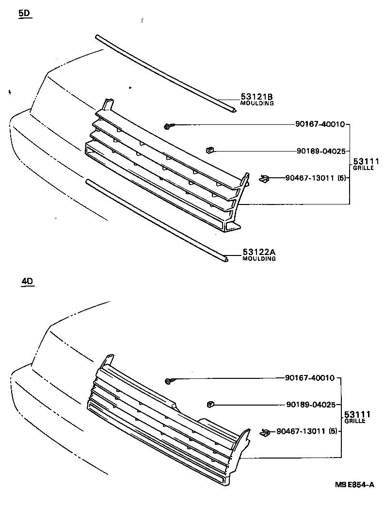 53100-20100 GRILLE, RADIATOR product image