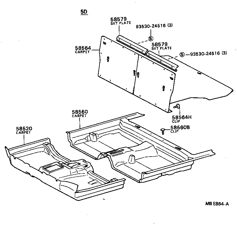 58540-20451-03 CARPET ASSY, FLOOR, REAR product image