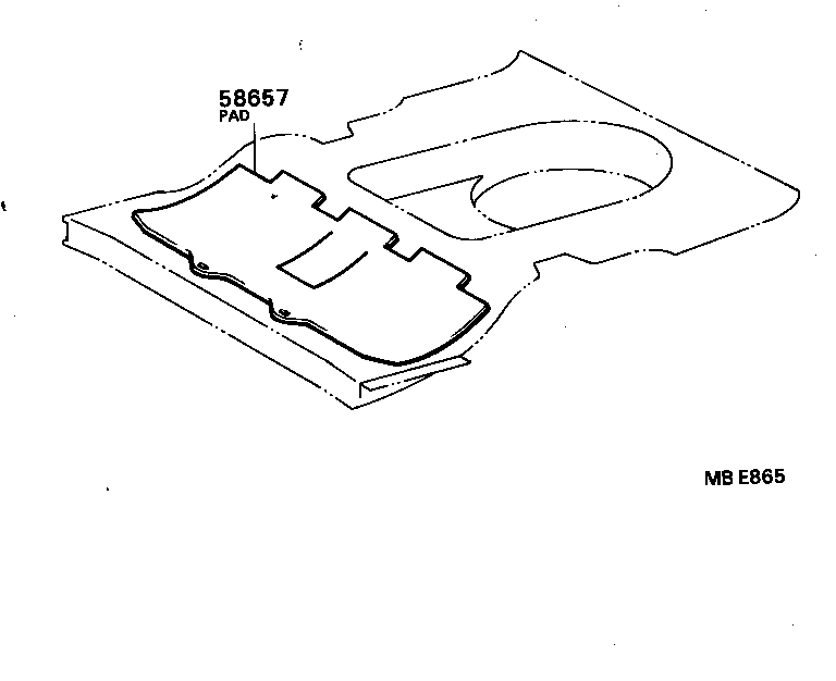58657-20060 PAD, UNDER REAR SEAT SILENCER product image