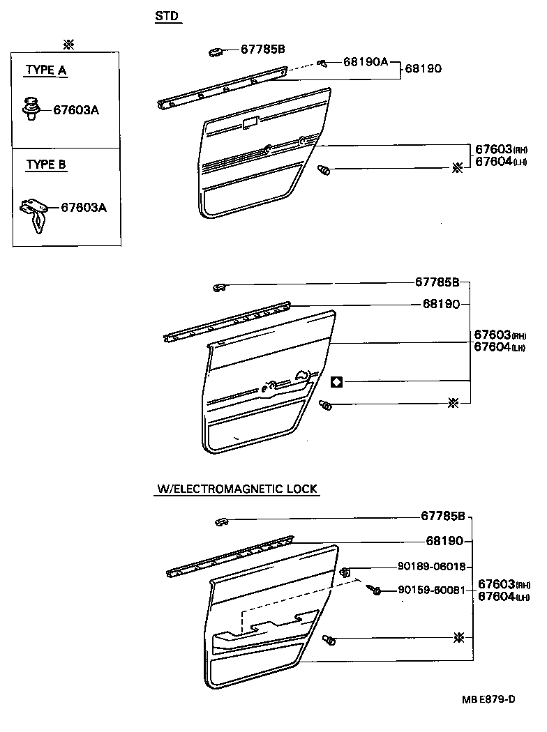 68114-20190 GLASS SUB-ASSY, REAR DOOR, LH product image