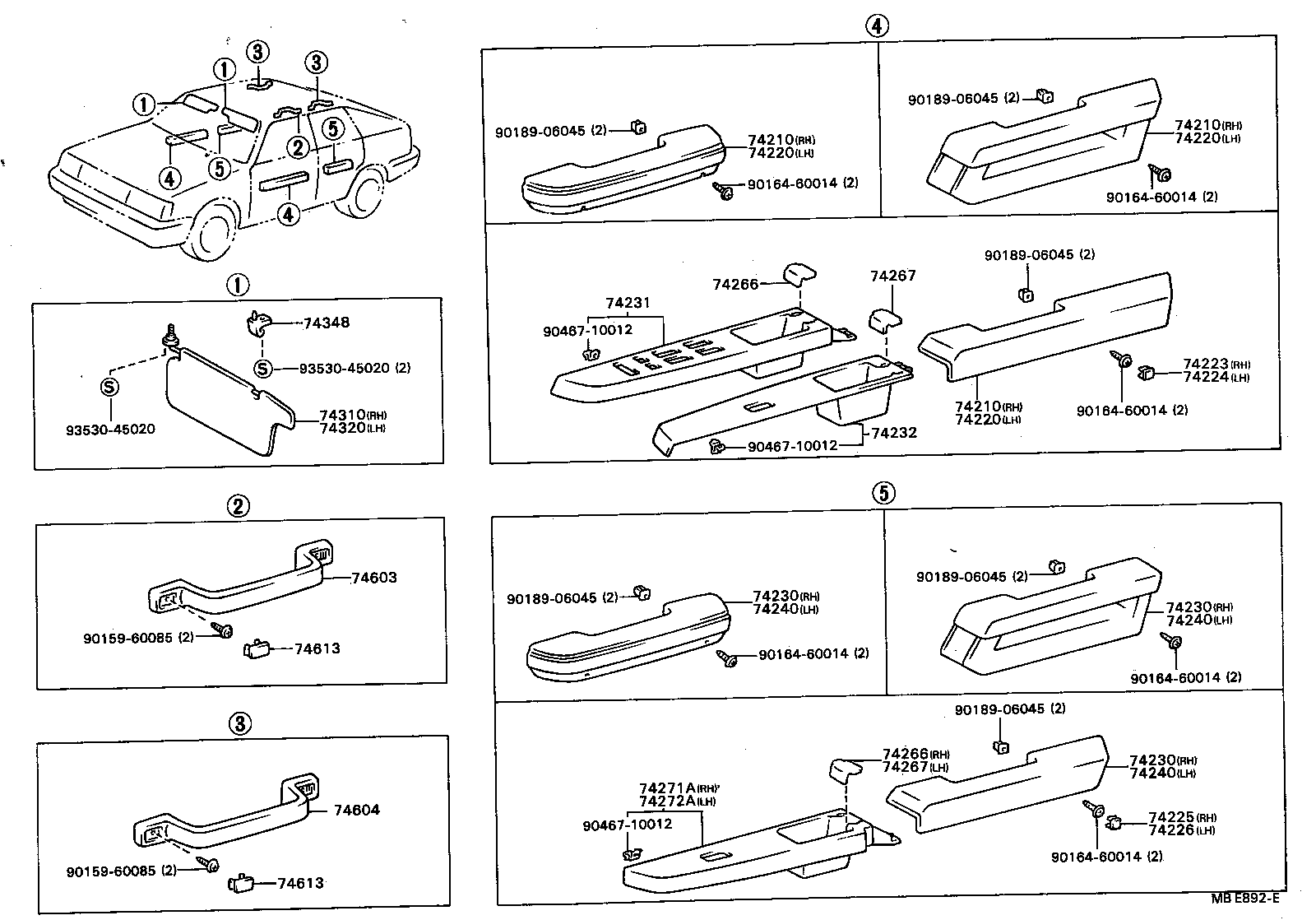 74231-20080-03 PANEL, FRONT ARMREST BASE, UPPER RH product image