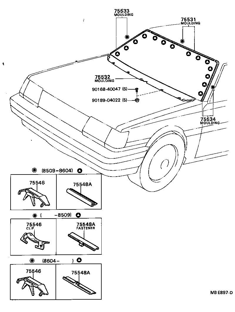 75535-20140 MOULDING, WINDSHIELD, LOWER product image