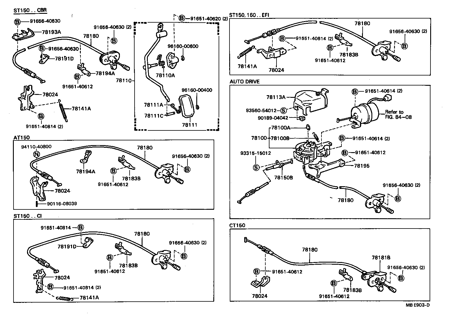 78150-20020 CABLE ASSY, ACCELERATOR AUTO DRIVE product image