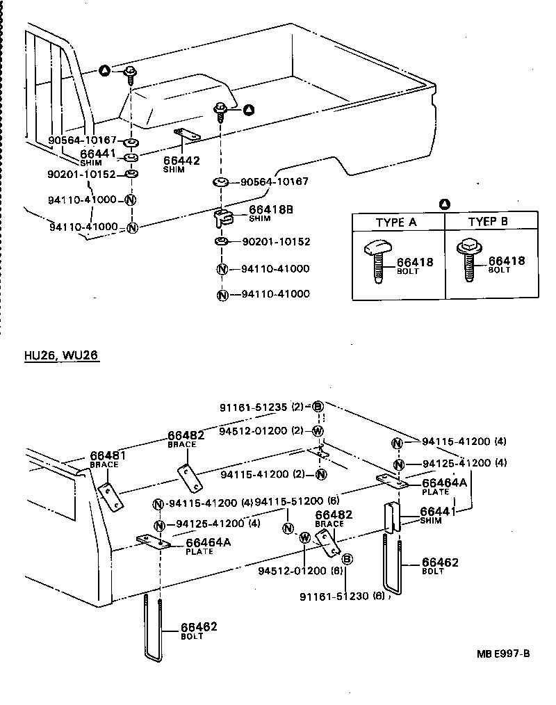 66413-96301 SHIM, MOUNTING, NO.1 product image