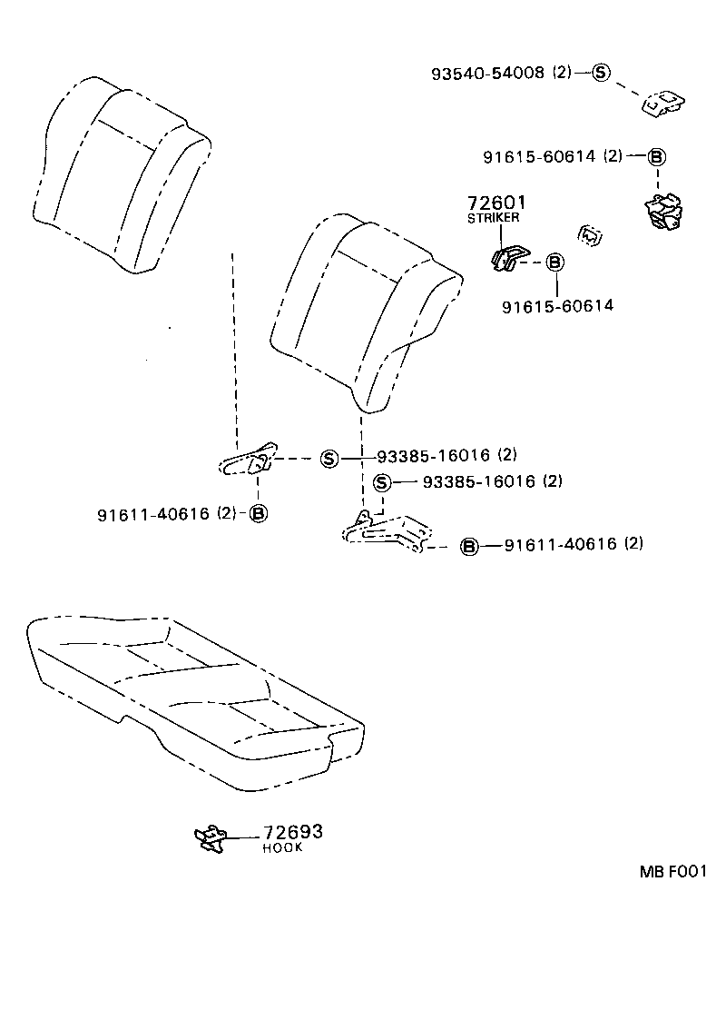 71650-20190 SPRING ASSY, REAR SEAT CUSHION product image