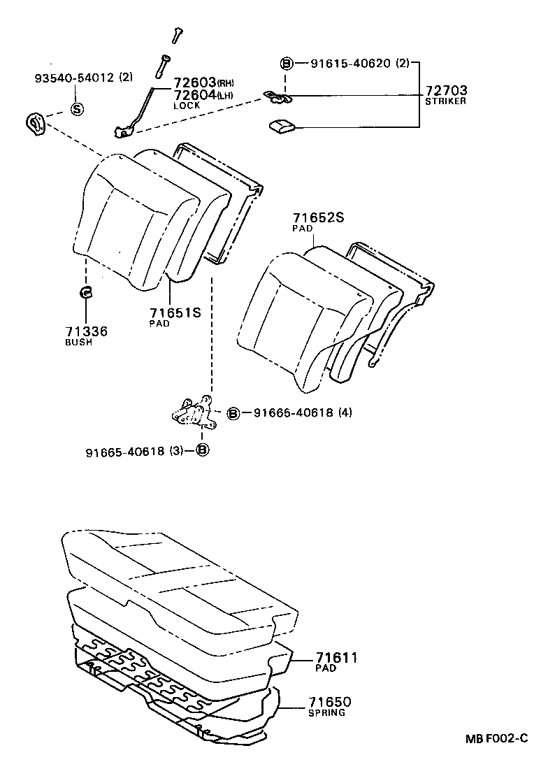 71650-20190 SPRING ASSY, REAR SEAT CUSHION product image