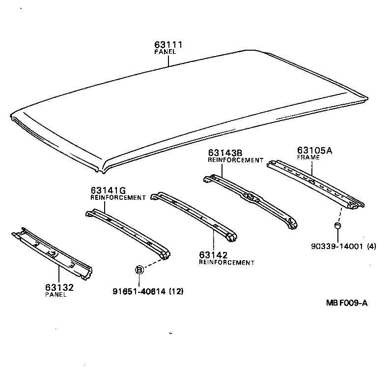 63111-87006 PANEL, ROOF product image