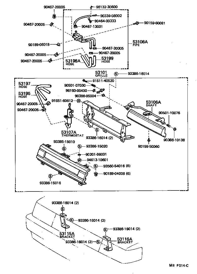 53100-12271 GRILLE SUB-ASSY, RADIATOR product image