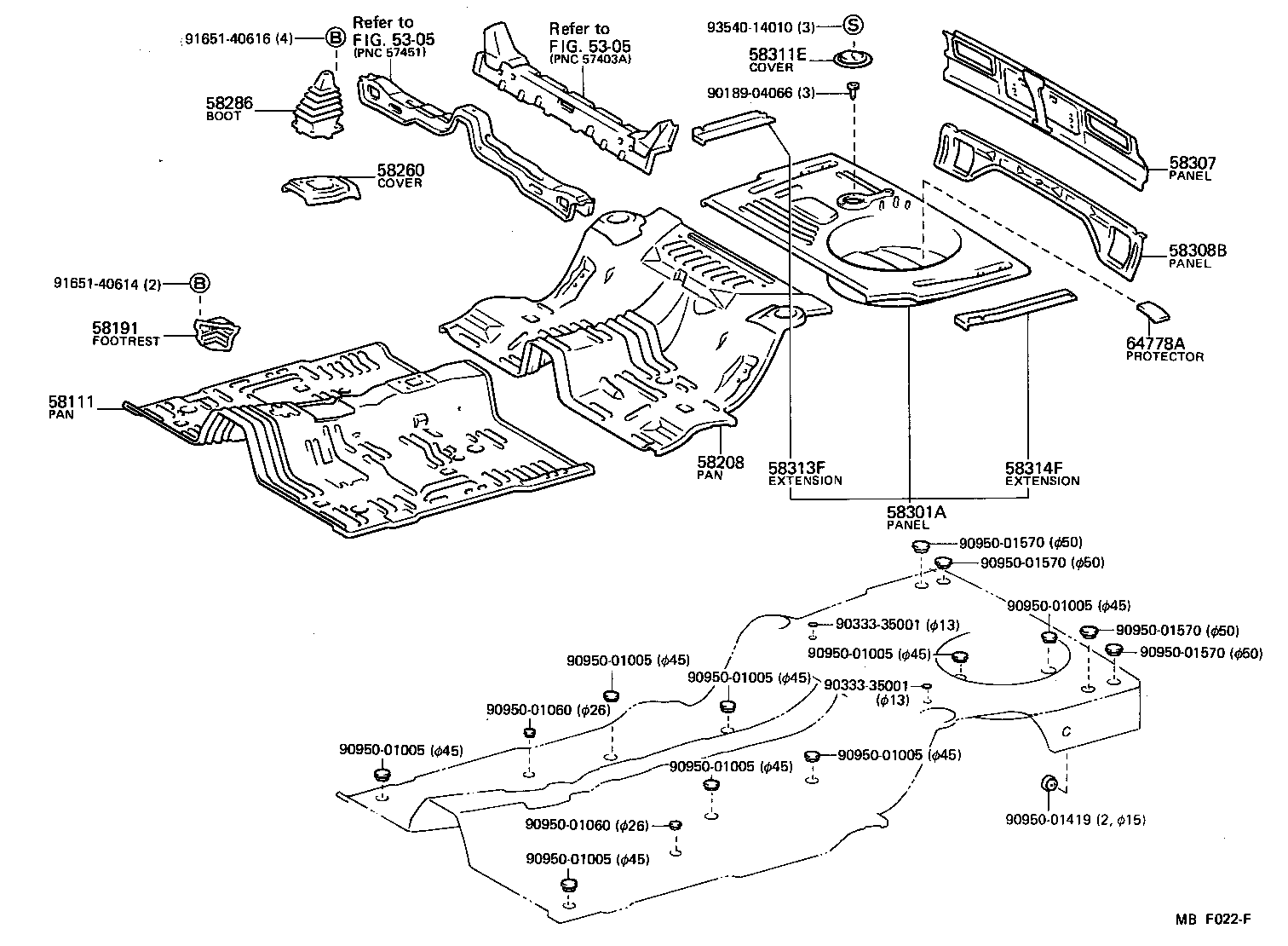 58307-12731 PANEL SUB-ASSY, BODY LOWER BACK product image