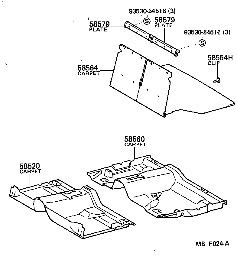 Toyota 90467-06016-32 CLIP(FOR REAR FLOOR CARPET)