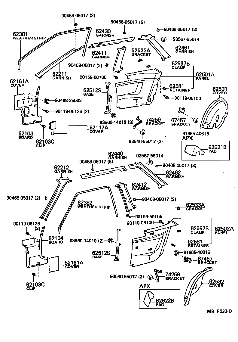62117-12010-04 COVER, COWL SIDE TRIM SERVICE HOLE product image