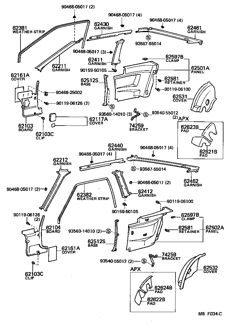 62117-12010-04 COVER, COWL SIDE TRIM SERVICE HOLE product image