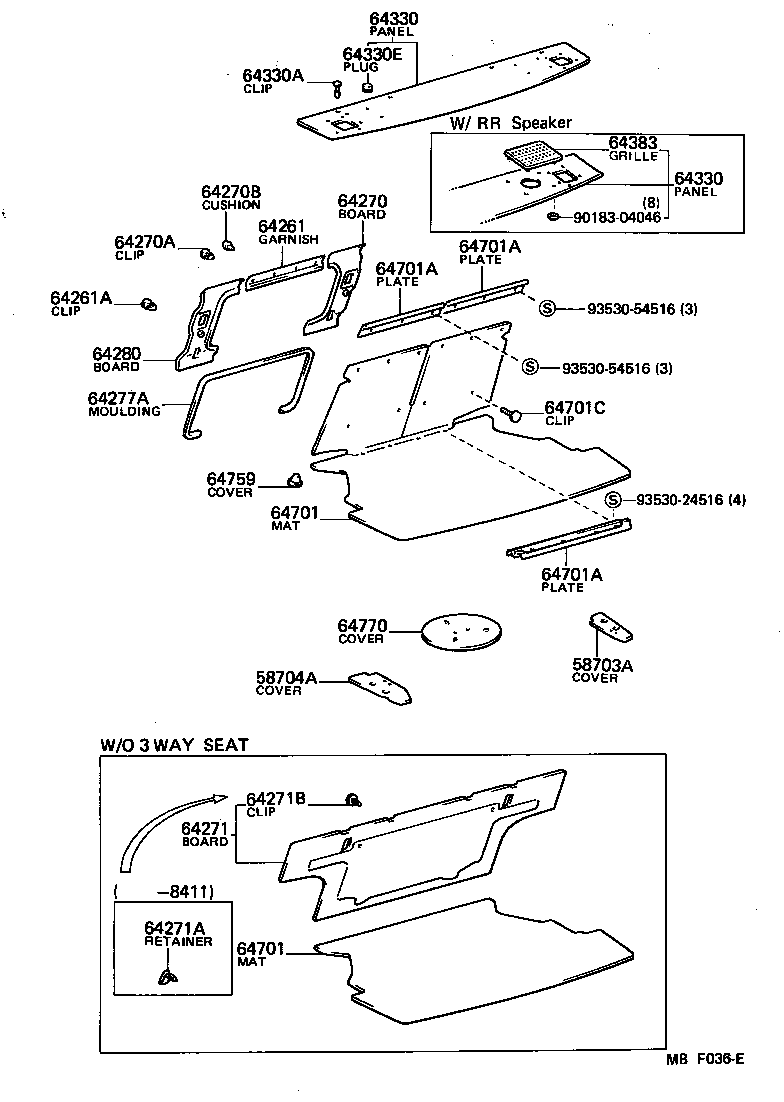 64270-12030 BOARD, ROOM PARTITION, NO.1 product image