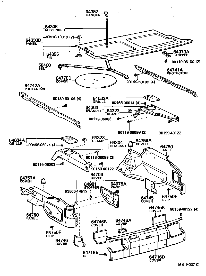58400-12030 BELT ASSY, LUGGAGE HOLD, NO.1 product image