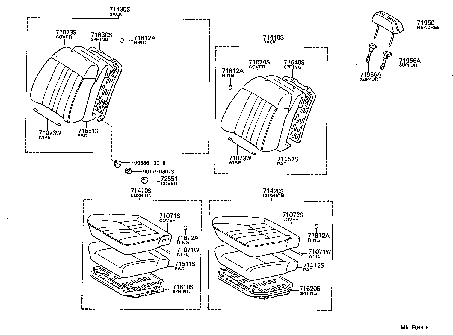 72750-12050 ADJUSTER ASSY, LUMBAR SUPPORT product image