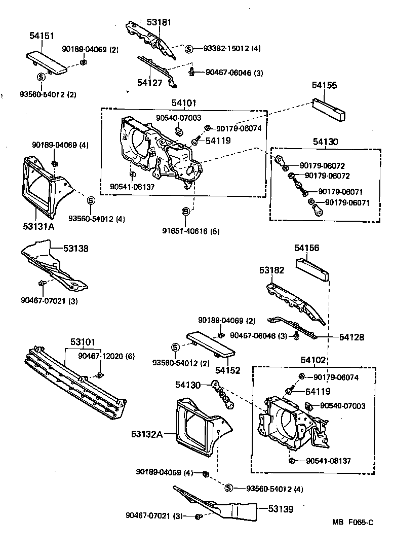 53139-12120 PROTECTOR, HEADLAMP DOOR, LH product image