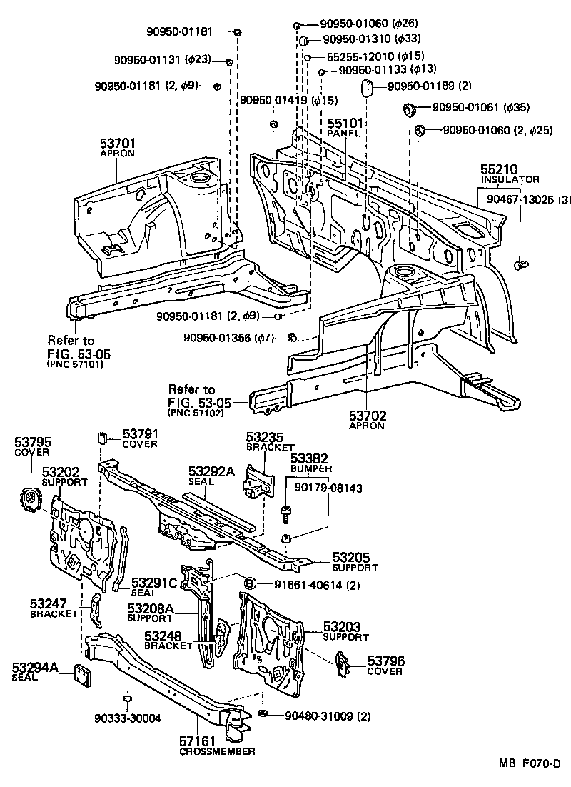 53701-12917 APRON SUB-ASSY, FRONT FENDER, RH product image