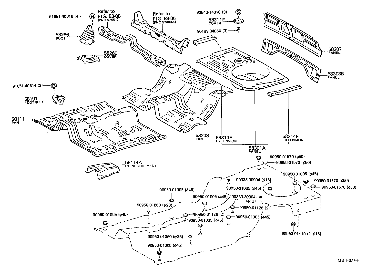 58307-12740 PANEL SUB-ASSY, BODY LOWER BACK product image
