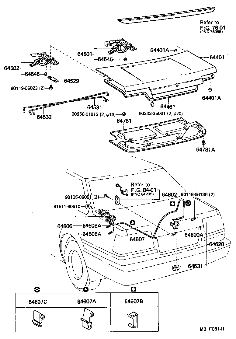 64607-12260 CABLE SUB-ASSY, LUGGAGE DOOR LOCK CONTROL product image