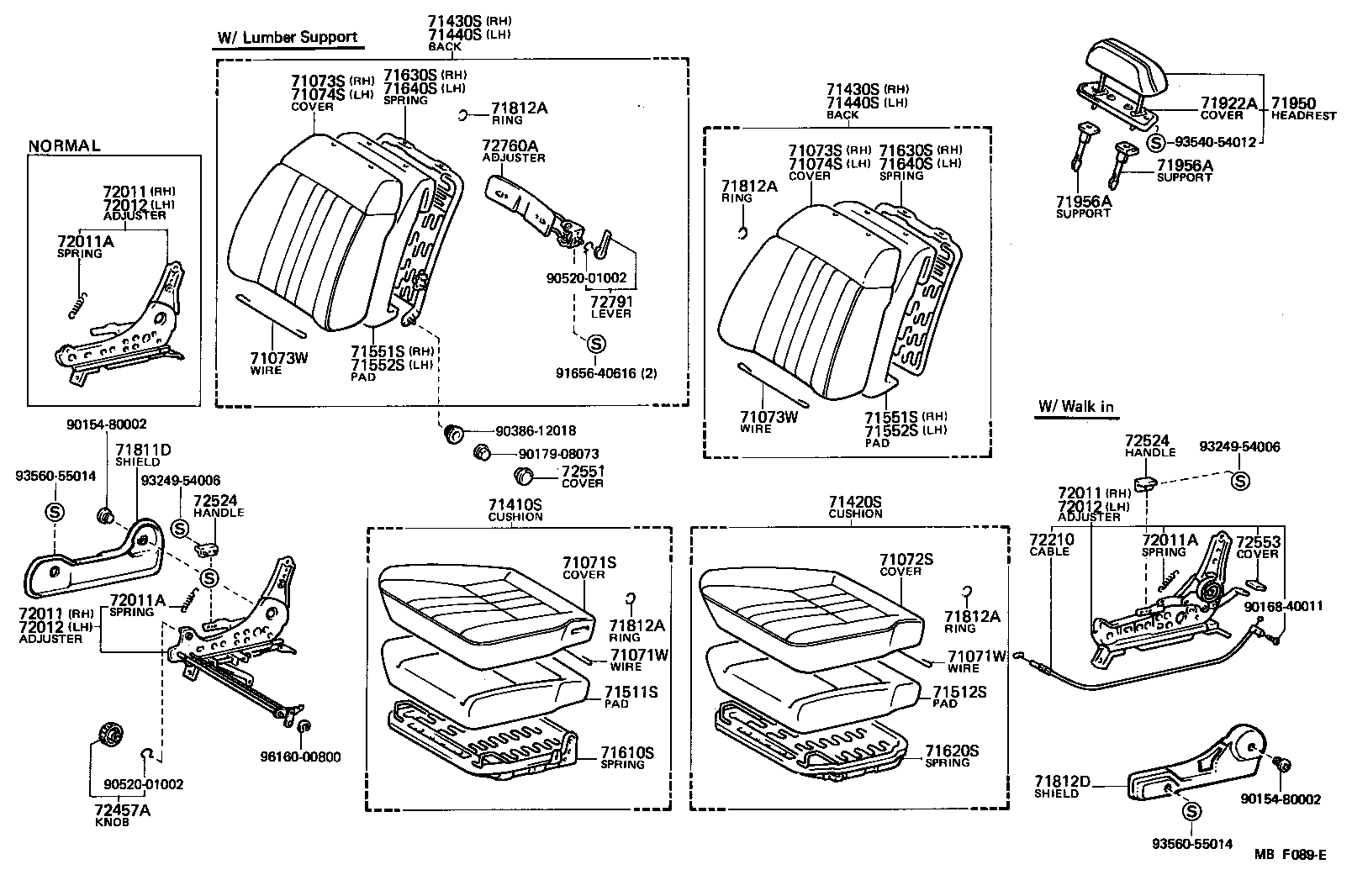 71620-12151 SPRING ASSY, FRONT SEAT CUSHION, LH(FOR SEPARATE TYPE) product image