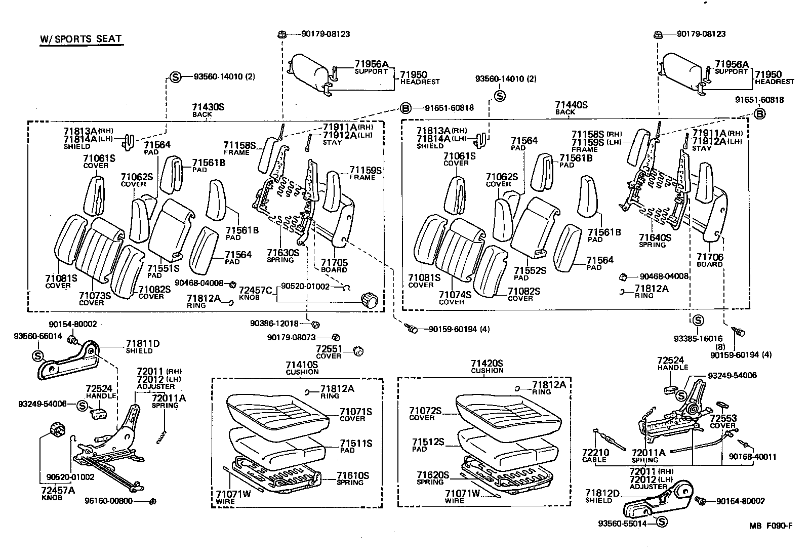71620-12151 SPRING ASSY, FRONT SEAT CUSHION, LH(FOR SEPARATE TYPE) product image