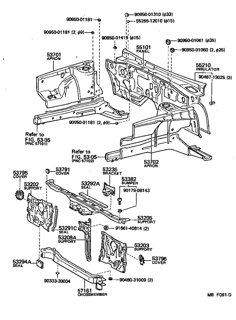53208-12231 SUPPORT SUB-ASSY, HOOD LOCK product image