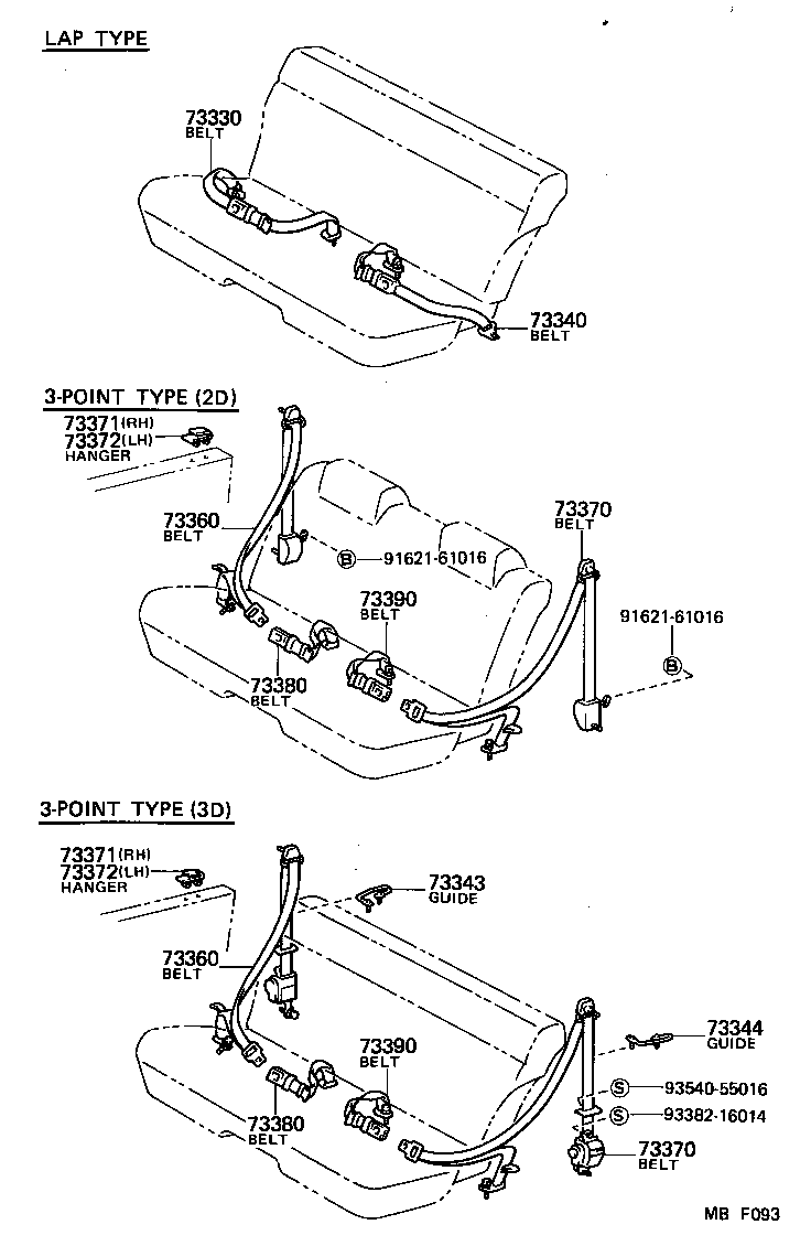 73013-12010-01 PLATE SUB-ASSY, FRONT SEAT BELT INNER ANCHOR, RH product image
