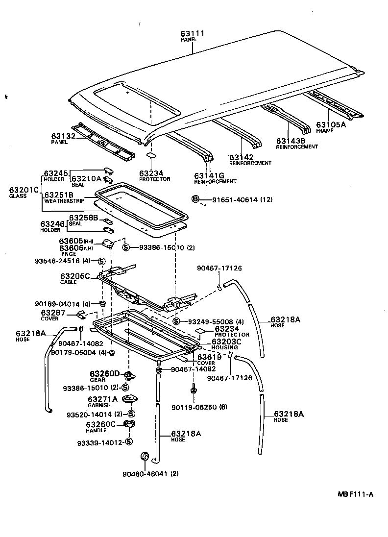 63111-87006 PANEL, ROOF product image
