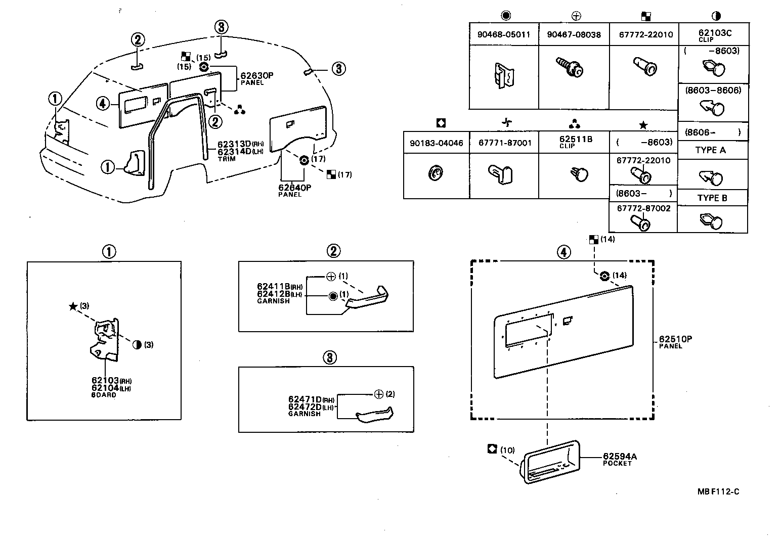 62472-87003 GARNISH, REAR PILLAR, UPPER LH product image