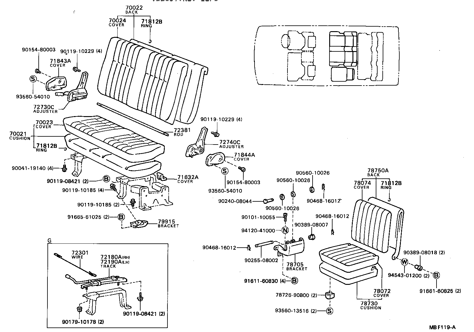 71065-87014 COVER ASSY, NO.1 SEAT CUSHION product image