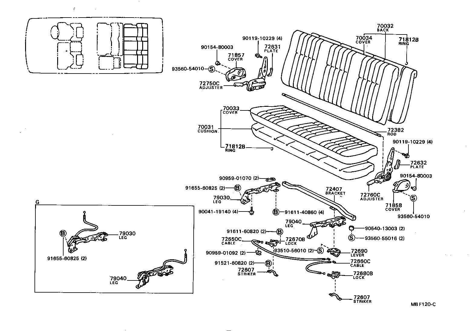 71065-87014 COVER ASSY, NO.1 SEAT CUSHION product image