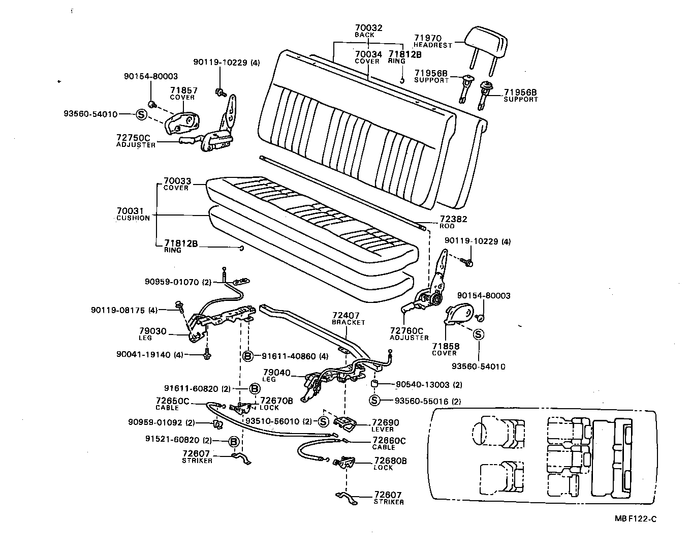 71065-87014 COVER ASSY, NO.1 SEAT CUSHION product image