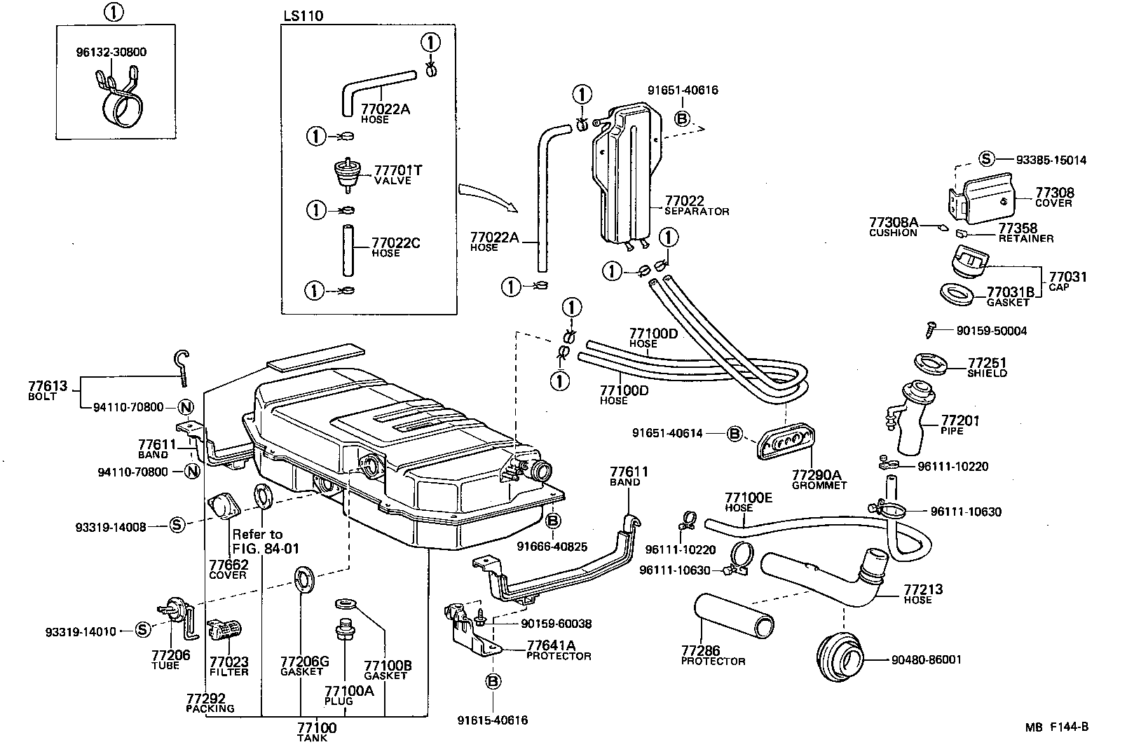 77259-91706 HOSE, FUEL, NO.2 (FOR MAIN TUBE, NO.1) product image