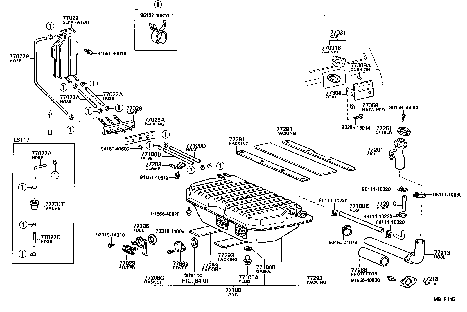 77259-91706 HOSE, FUEL, NO.2 (FOR MAIN TUBE, NO.1) product image