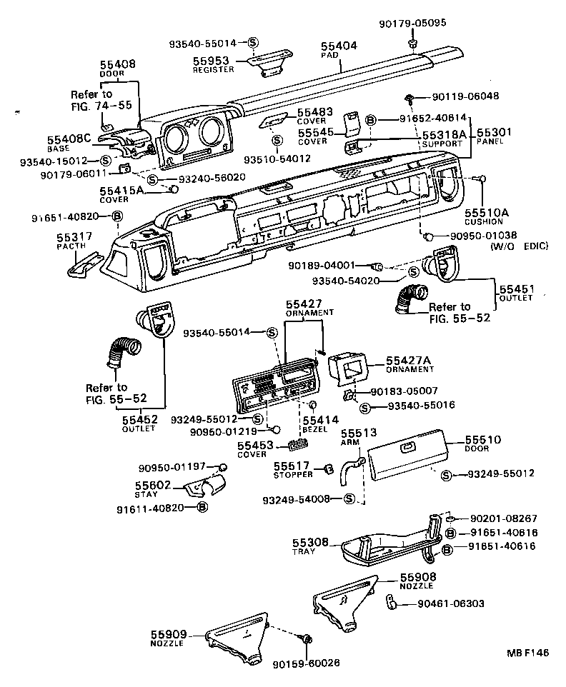 55331-95401 BRACE, INSTRUMENT PANEL, NO.1 product image