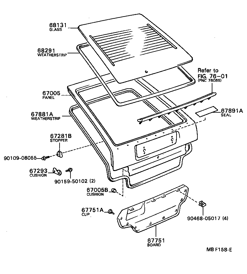 67005-12410 PANEL SUB-ASSY, BACK DOOR product image